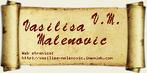 Vasilisa Malenović vizit kartica